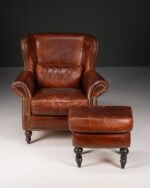 Wingback Chair & Ottoman - Görsel 7