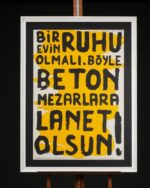 "Dikkat! Kaygan Zemin" Sergisinden Poster - Hasan Cenk Dereli, 2015