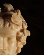 "Antinous as Dionysus" Büstü - İtalya, 19.Yüzyıl - Görsel 4