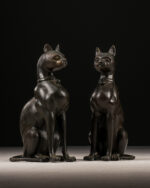 Bronz Bastet Heykelleri - Çift - Görsel 2