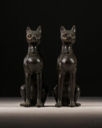 Bronz Bastet Heykelleri - Çift - Görsel 6